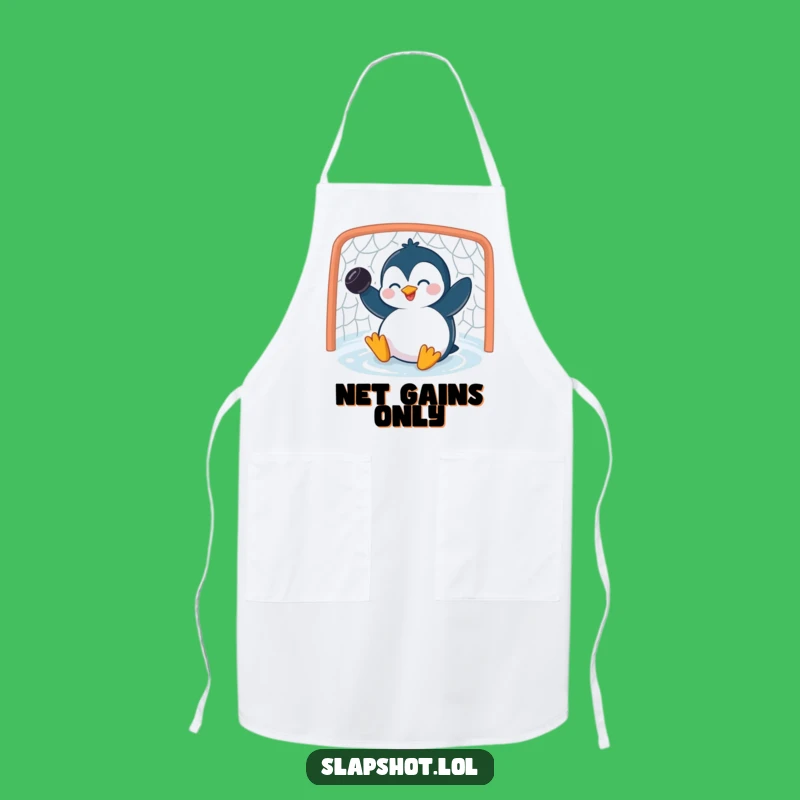 Funny Penguin Apron: Giggling Slapshot Chef, Great Gift For Kitchen Fun