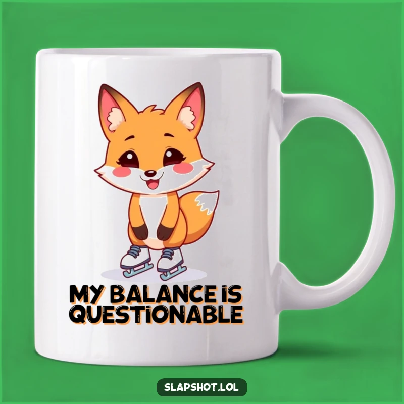 Funny Fox Skater Mug: Hilarious Gift for Awkwardly Adorable Moments