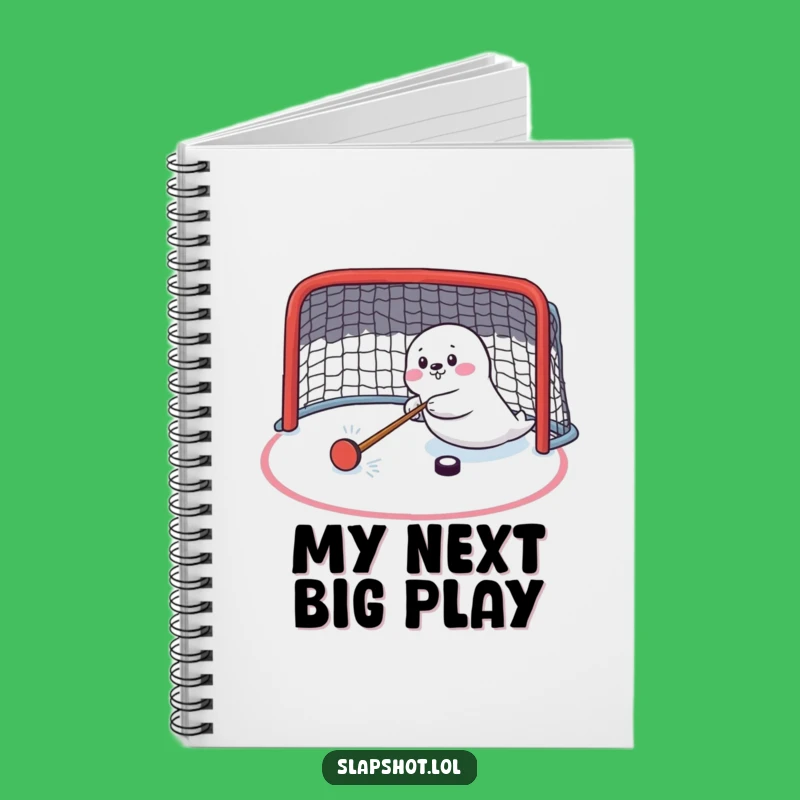 Funny Seal Hockey Notebook - Jot Down Laughs Gift