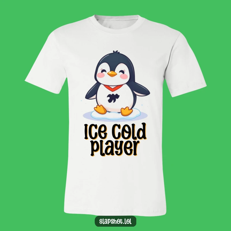 Funny Penguin Hockey T-Shirt: Cheerful Sliderrr Design for a Cool Gift