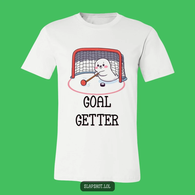 Funny Seal Puck Shooter Tee - Hilarious Hockey Fan Shirt Gift